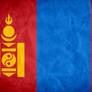 Mongolia Grunge Flag
