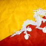 Bhutan Grunge Flag