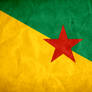 French Guiana Grunge Flag