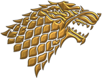 Golden Stark Direwolf Logo
