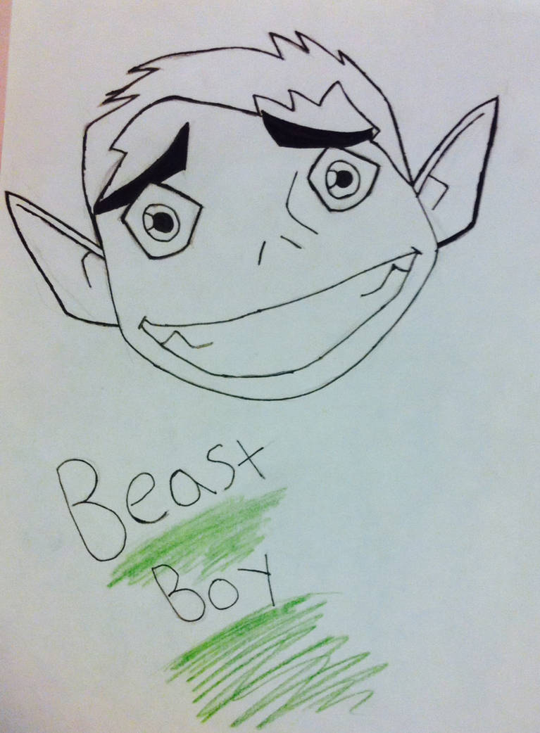 Beast boy drawing by amandawolf235 on DeviantArt