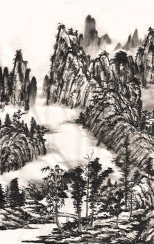 chinese ink landscape painting