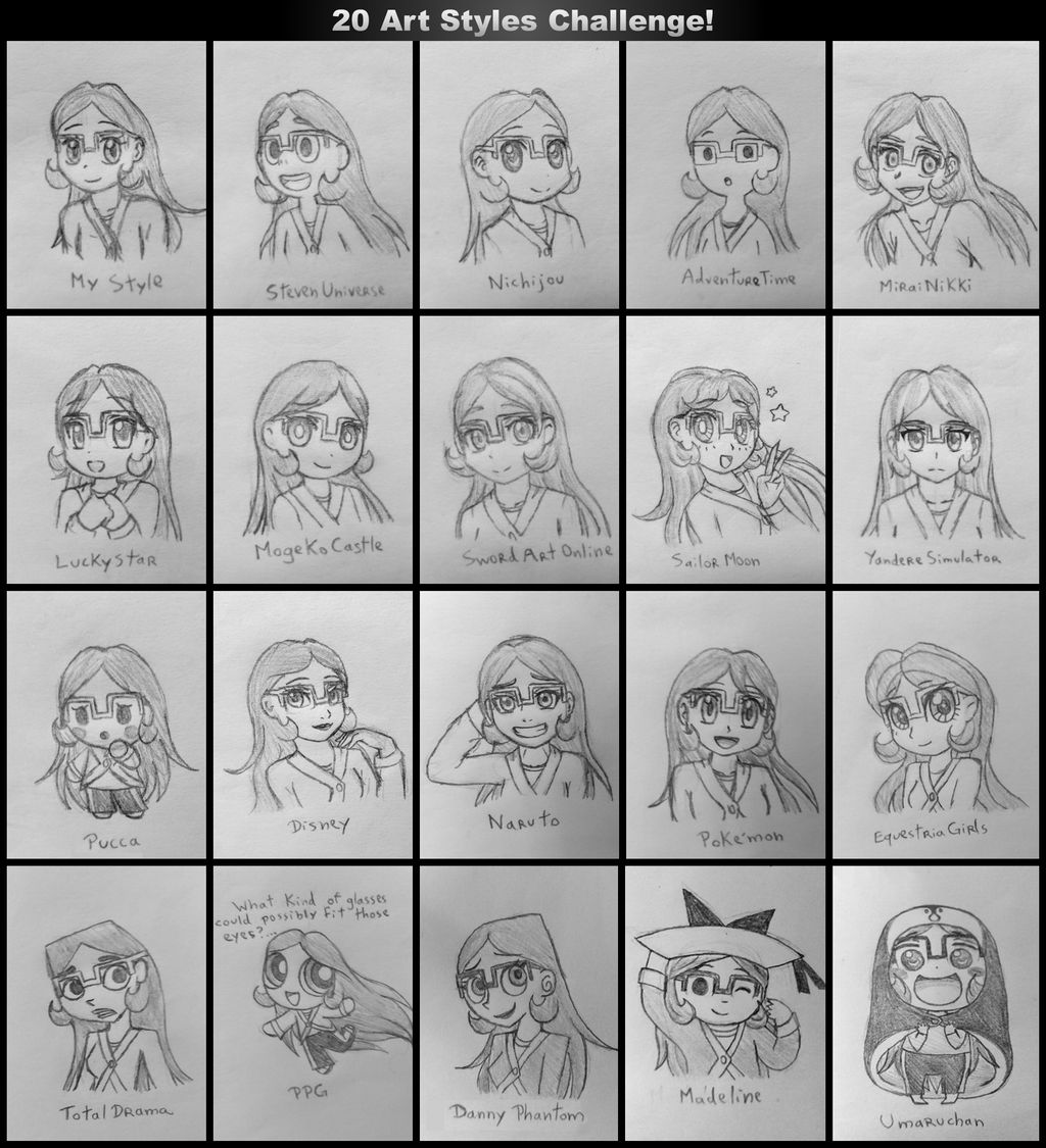 20 Art Style Challenge by LolloTheVaporeon on DeviantArt