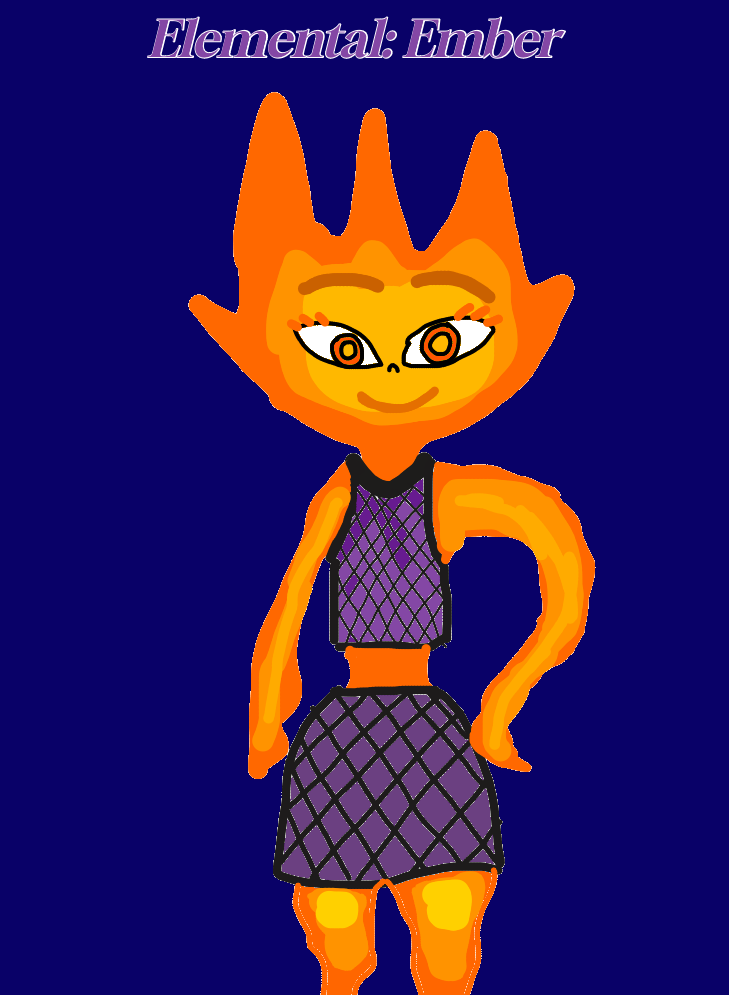 My attempt to draw Ember from Elemental! by FrostyThriller07 on DeviantArt