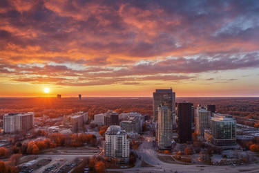 DreamUp Creation: Beautiful sunrise in Ontario.