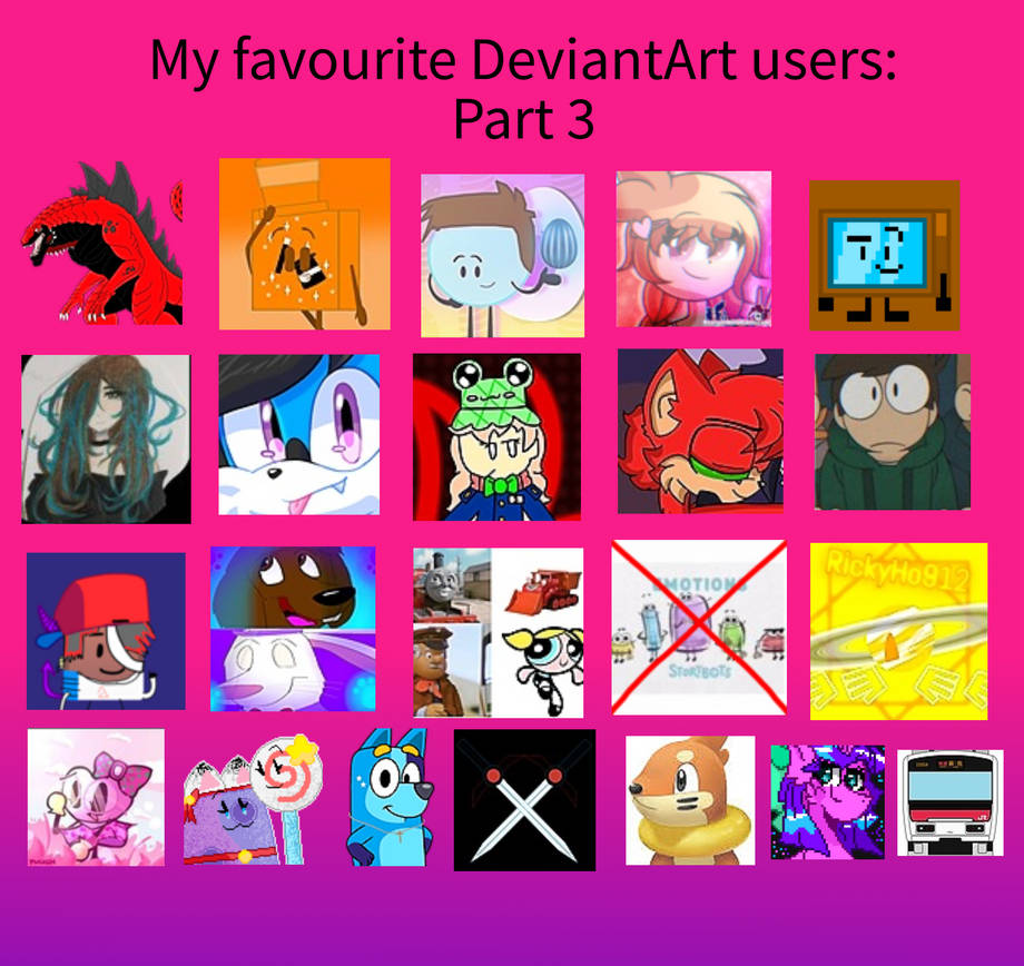 Part 3 of my favourite DeviantArt users! by GoldenyThriller07 on DeviantArt