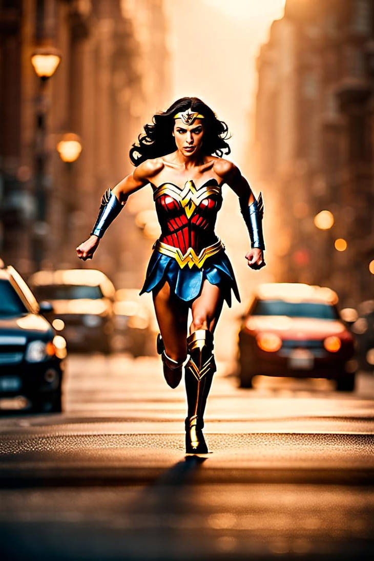 Wonder Woman running to save someone in danger. by GoldenyThriller07 on ...