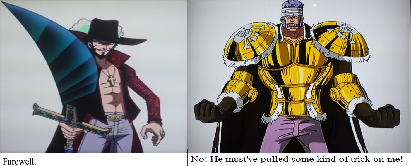 Don Krieg vs Mihawk rematch : r/OnePiecePowerScaling