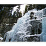a frozen waterfall,
