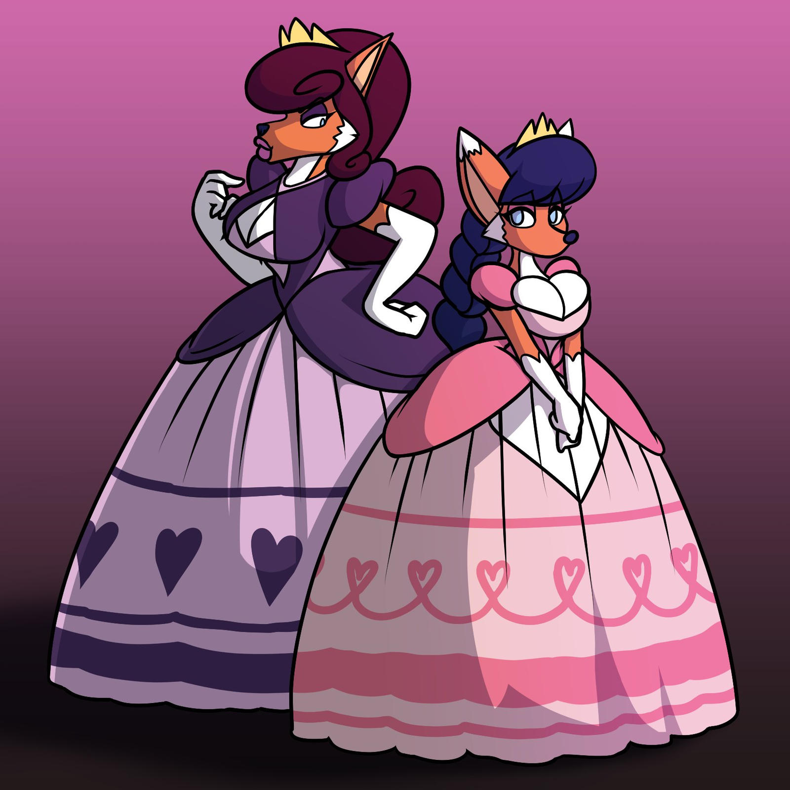 Princess Rita Fox and Queen Scarlett Fox by RBComics25 on DeviantArt