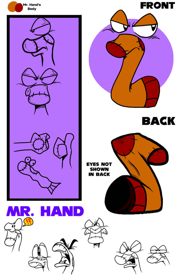Mr. Hand Helper Mr Hand Reference 2021 by RBComics25 on DeviantArt