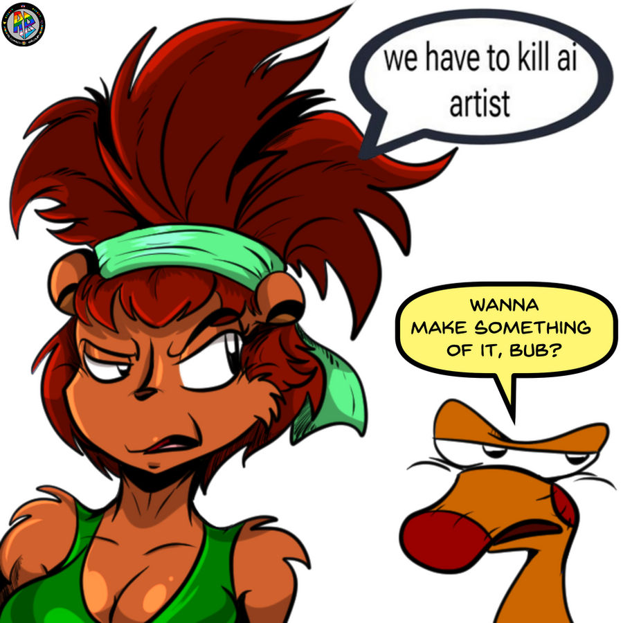 WE NEED TO KILL AI ARTIST Katie and Mr Hand by on DeviantArt