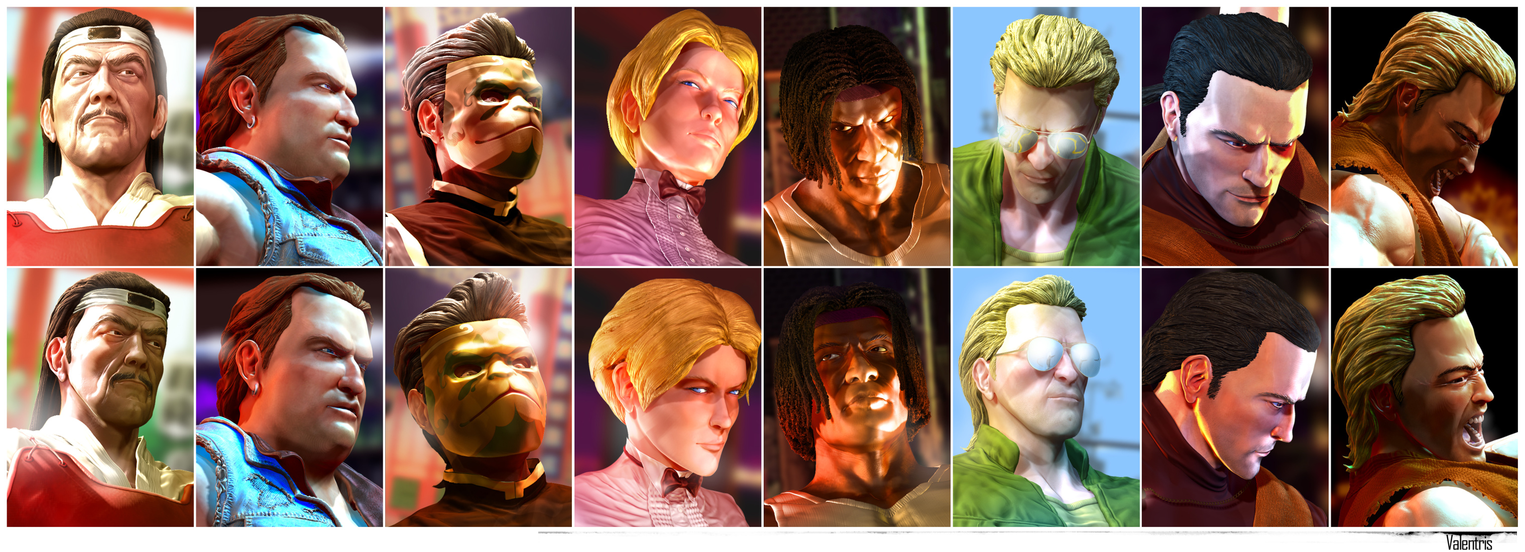 Cartoon Fighters Deviantart Roster Art of Fighting roster portraits by ValentrisRRock on DeviantArt