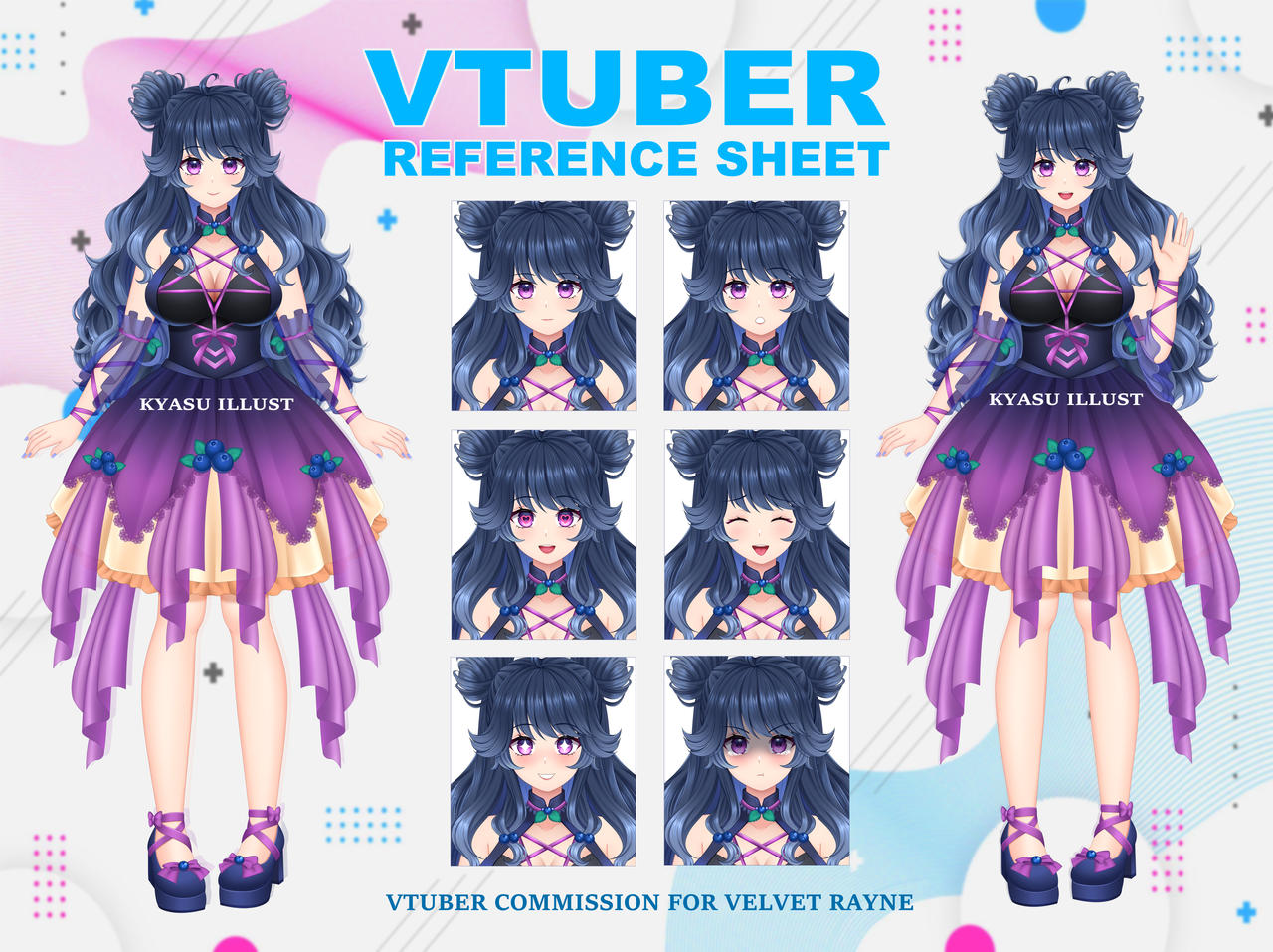 VTUBER Reference Sheet COMMISSION by KYASUlLLUST on DeviantArt VTUBER Reference Sheet COMMISSION by KYASUlLLUST on DeviantArt