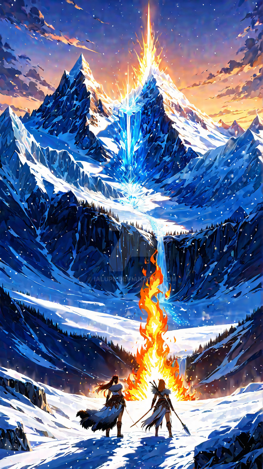 Tableau Battle Deviantart Warrior Guardian at the Frozen Tableau by IALupe on DeviantArt