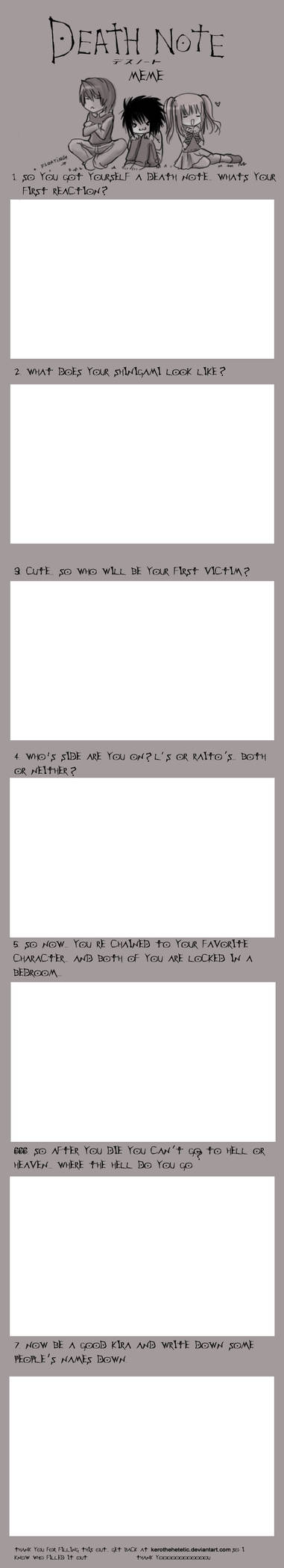 : Death Note Meme : by KarolinaNoumenon