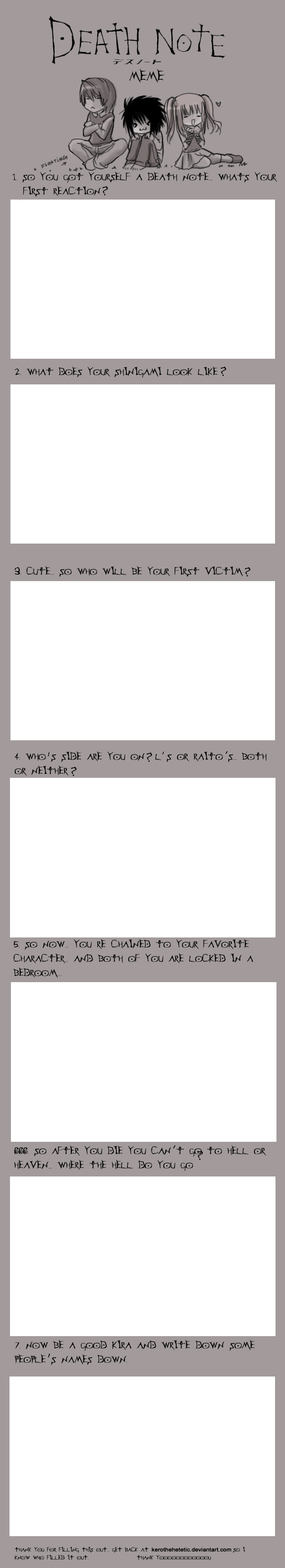 : Death Note Meme : by KarolinaNoumenon