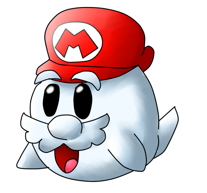 :REDRAWING: Mario Boo by Artista-Minunu on DeviantArt