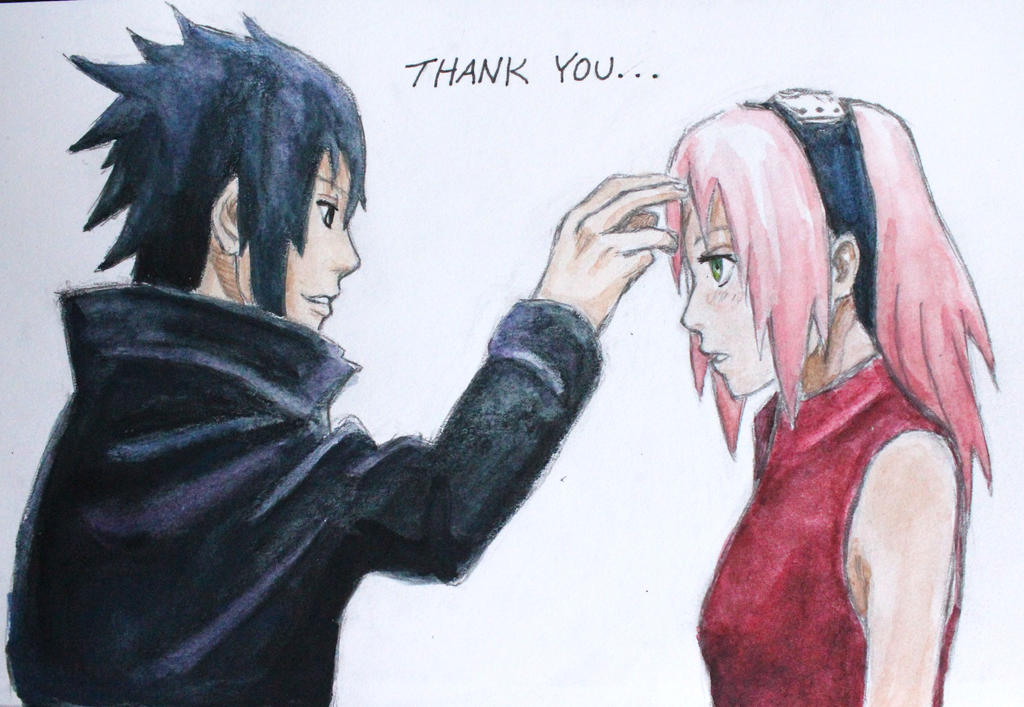 Sasuke taps Sakura's forehead