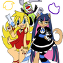 Brandy and Kitty With Mr. Whiskers