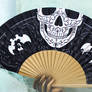 Rococo Skull Folding Fan