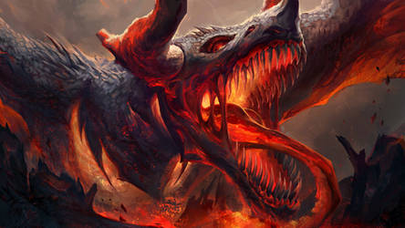 Cataclysmic Dragon by RichardLayArt