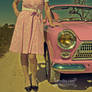 My pink car