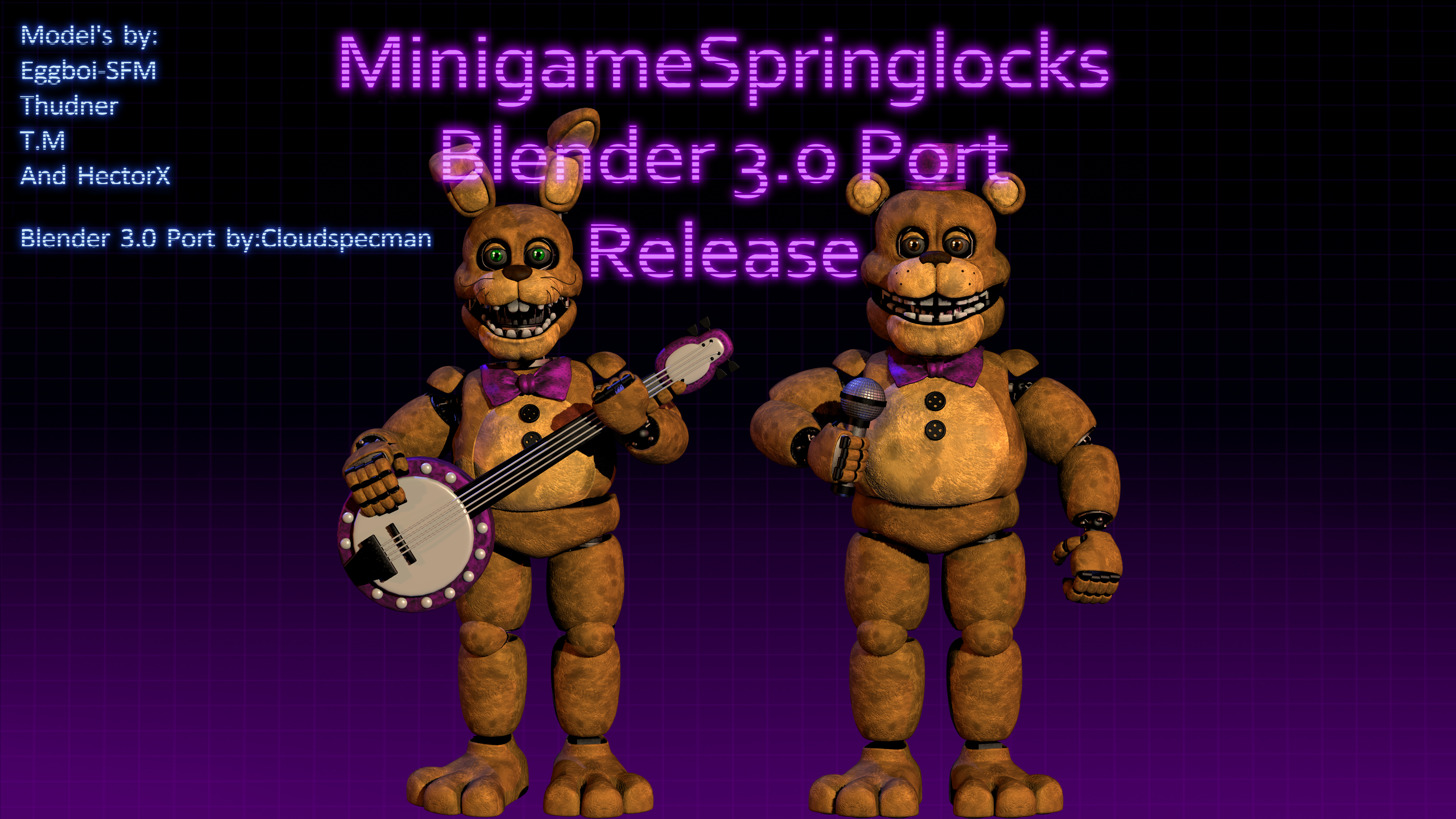 PROJECT FNaF / FNaF 3 Pack Blender 3.6 Port (Link is in the