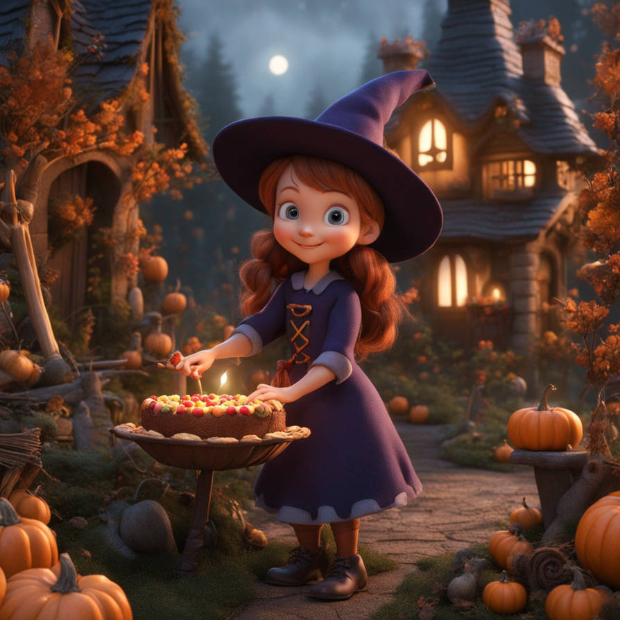 A sweet little witch.