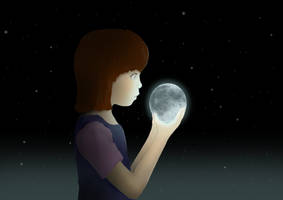 Girl Holding Moon