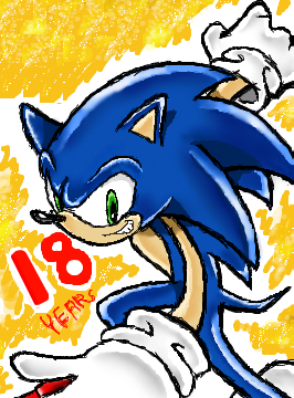 iscribble-Happy 18th Sonic :D