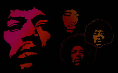 Jimi Hendrix Red - maximize it