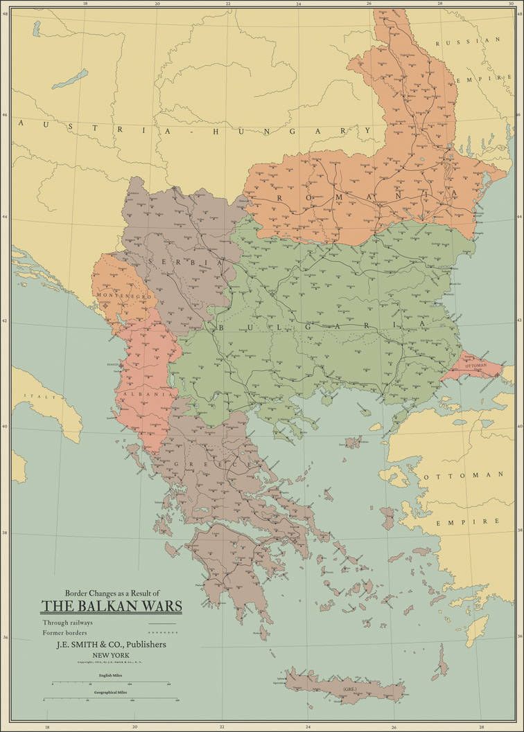 Border Changes as a Result of the Balkan Wars by fdes11 on DeviantArt