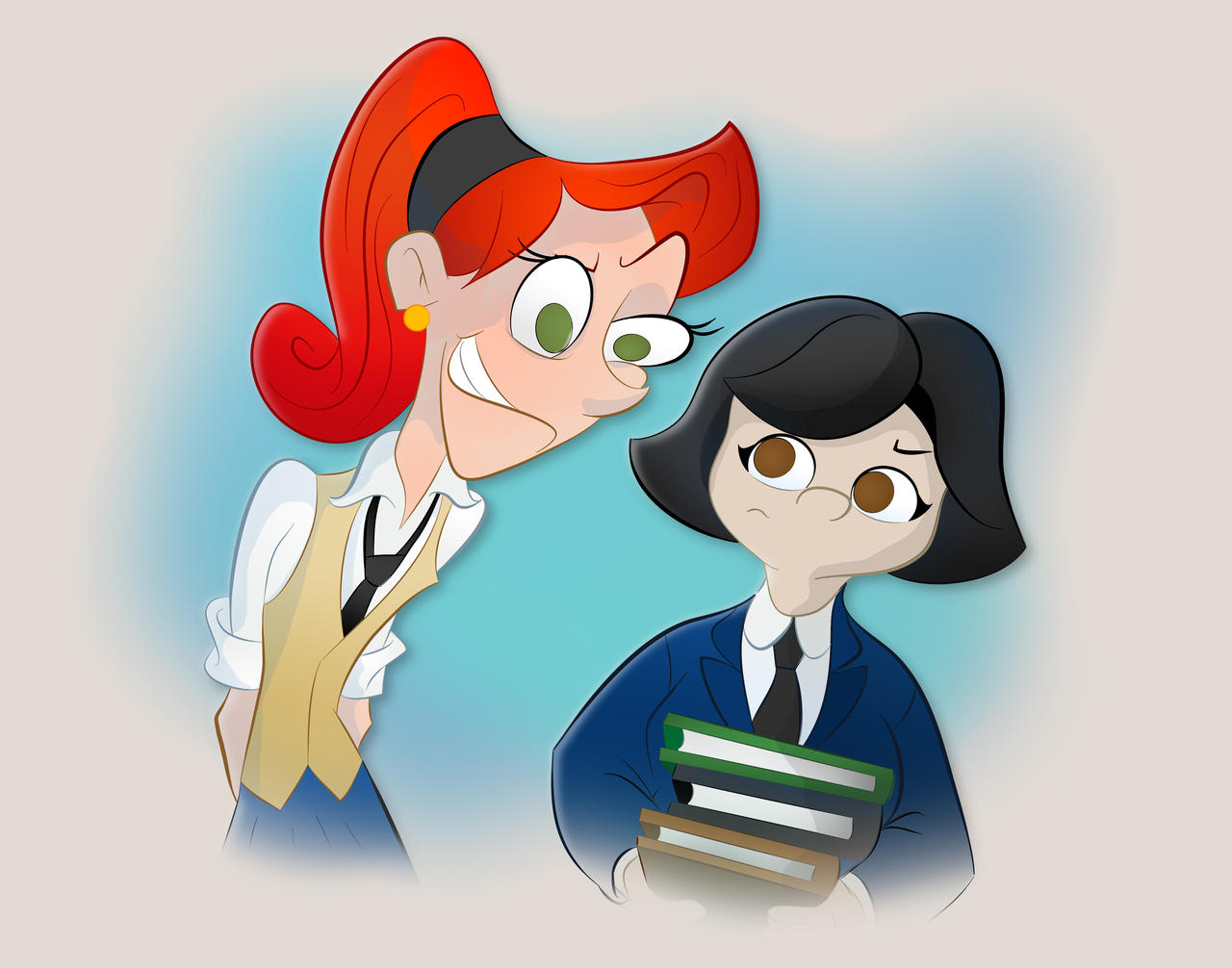 Introversion Extroversion Characters Introvert Extrovert by Cartoonicus on DeviantArt