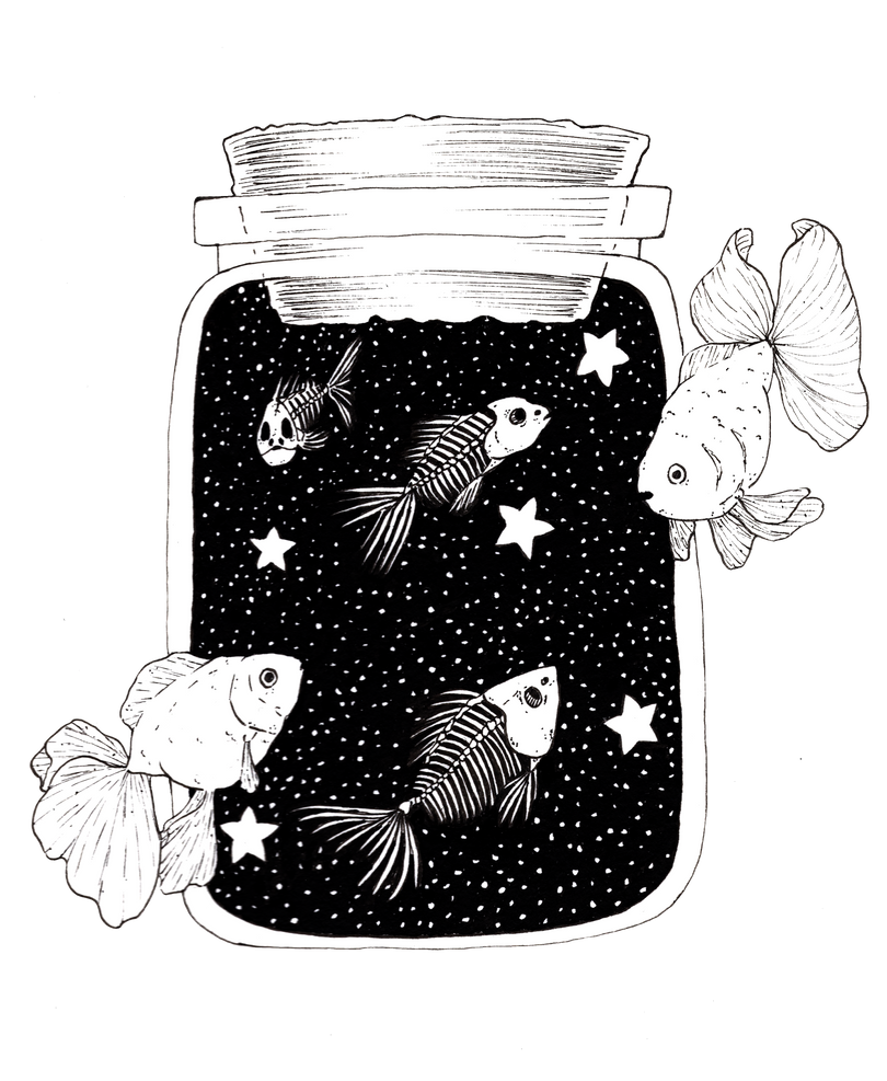 Fish And Stars, Inktober 2018