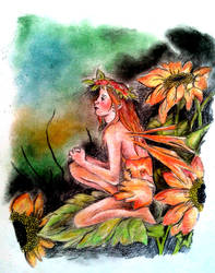 Fairy on Leaf