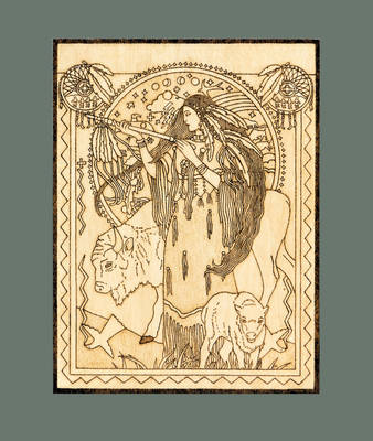 White Buffalo Woman Native American Goddess plaque