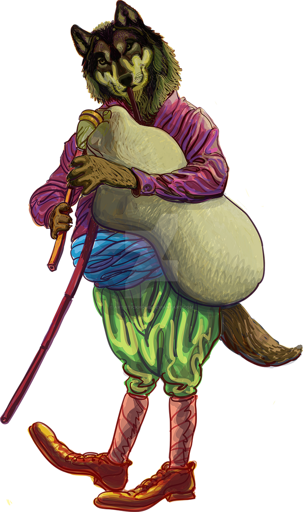 Wolf Bagpipe Sticker by ArtistickHome on DeviantArt