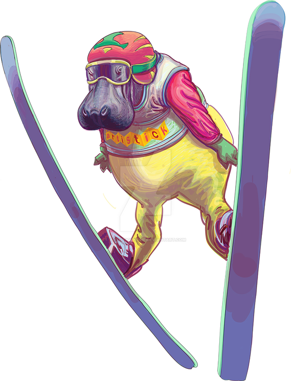 Hippo at Dinner Digital Art Print, Sublimation, Straight Ski - Inspire  Uplift