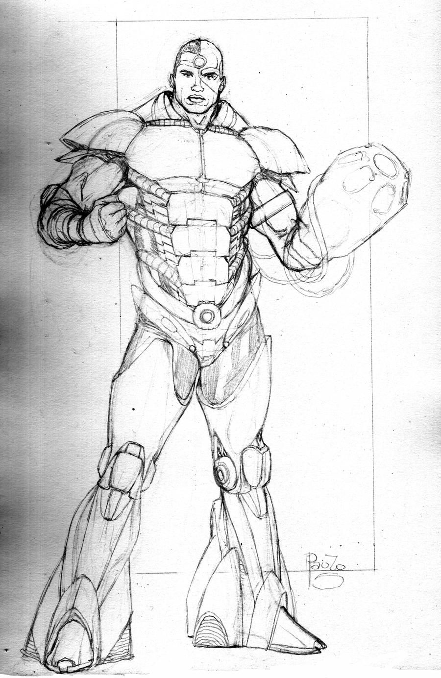 Cyborg... step by step by PauloSiqueira on DeviantArt