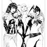 3 girls from Marvel Mantis, MoonDragon an Hellcat