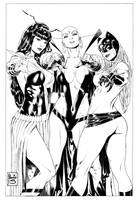 3 girls from Marvel Mantis, MoonDragon an Hellcat