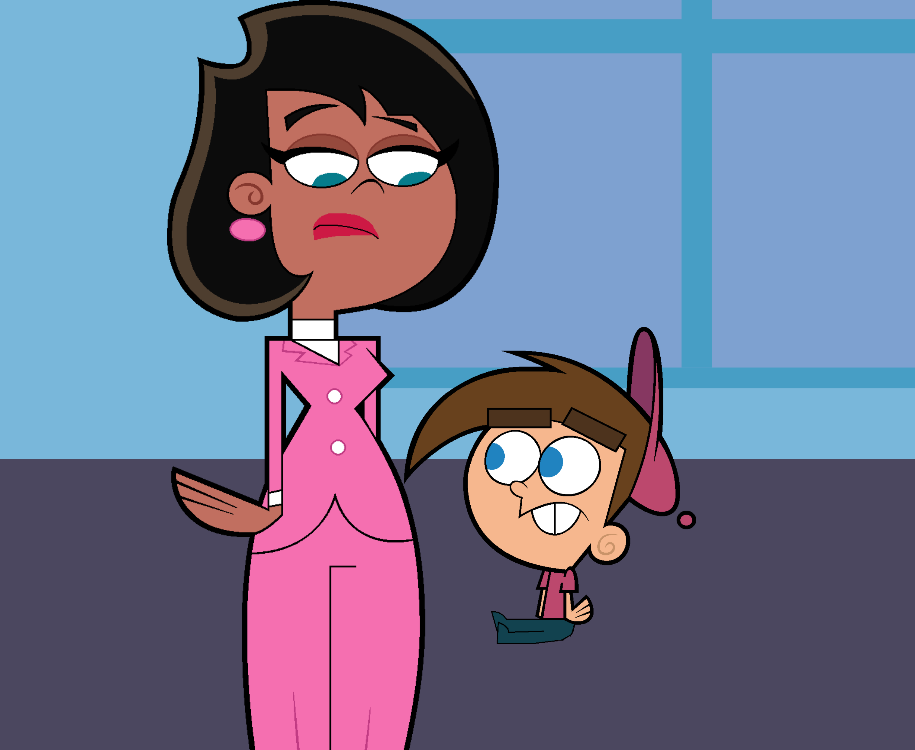 A.J.'s mom argures with Timmy about his dad by lucasmoura1993 on DeviantArt