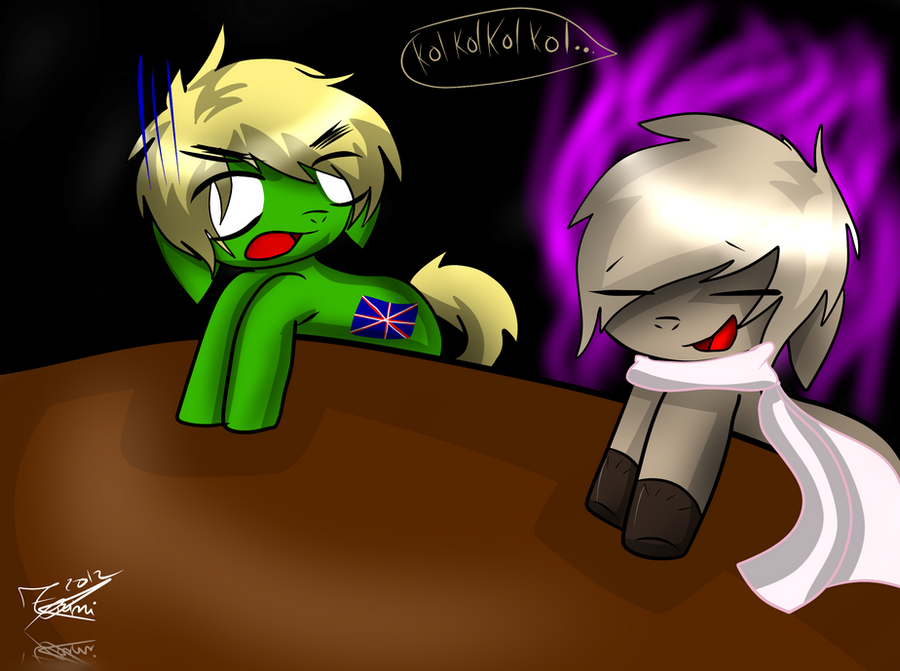 Hetalia MLP: England and Russia With Color