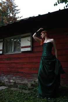 STOCK green gothic gown I