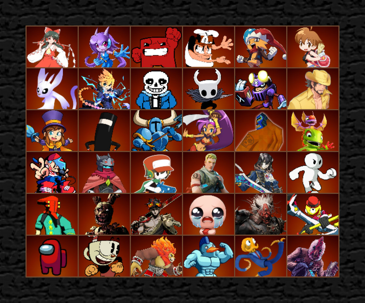 Indie Smash Bros Roster by ShadowDeadpool100 on DeviantArt