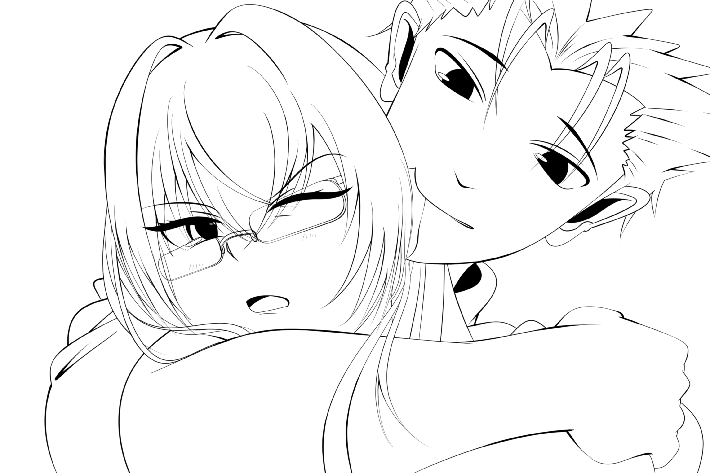 Shisou scathach x Setanta, without colour by Nagatooneechan on DeviantArt Shisou scathach x Setanta, without colour by Nagatooneechan on DeviantArt