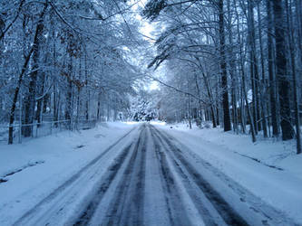 Snowy Road.