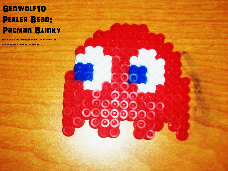 Perler Pacman Blinky