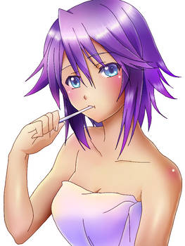 Mizore Shirayuki Shower  lineart anime  gimp2.8